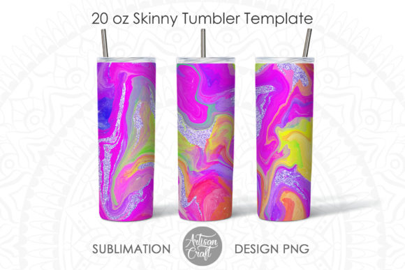 20 Oz Skinny Tumbler Design, Multicolor