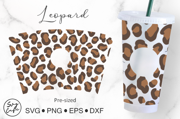 24oz Venti Cold Cup Leopard