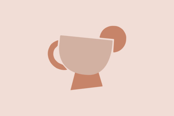 Abstract Tea Cup Composition Art Print