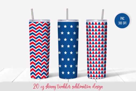 American Patriotic Skinny Tumbler Wrap