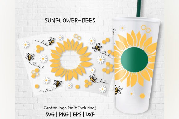 Bee Sunflowers Venti Cold Cup 24 Oz