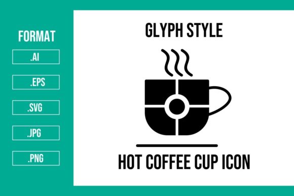 Hot Coffee Cup Glyph Icon