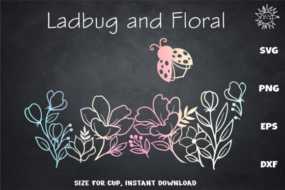 LadyBug Florals Venti Cold Cup 24 Oz.