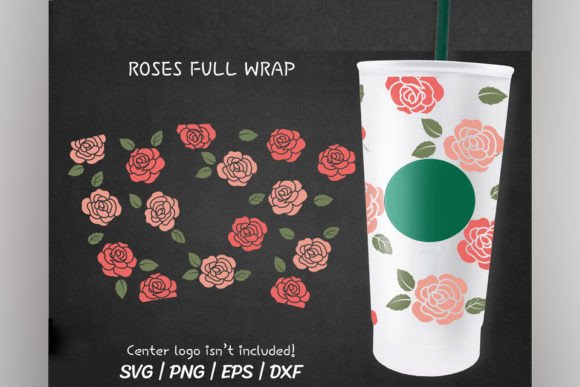 Roses Pattern Venti Cold Cup 24 Oz
