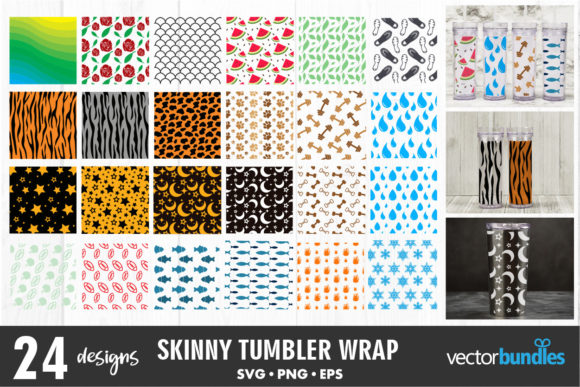 Skinny Tumbler Wrap Background Bundle