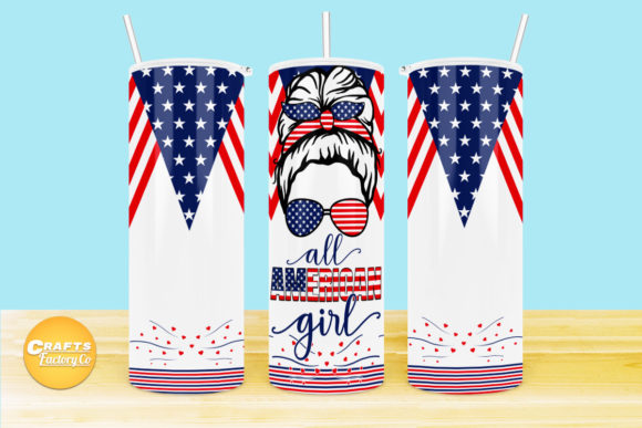 Skinny Tumbler Wraps 4th of July