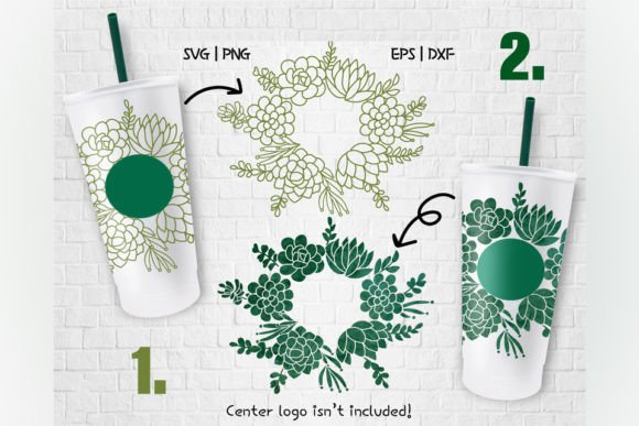 Succulent Cuctus Full Wrap Cold Cup 24