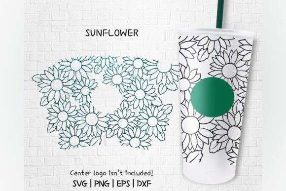 Sunflower Seamless Venti Cold Cup 24 Oz