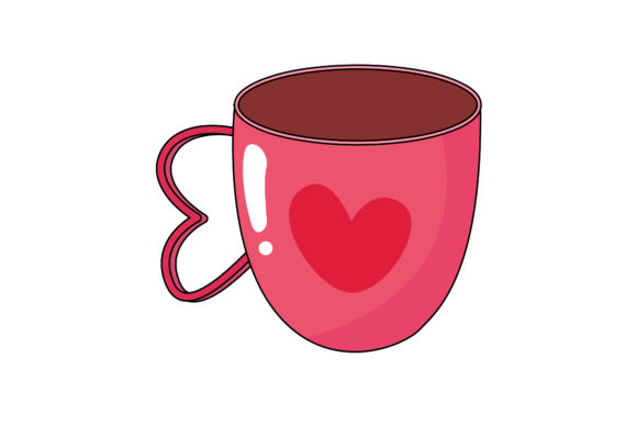 Valentine Icon Cute Cup Fill Lines-02