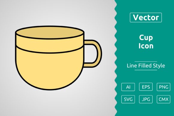 Vector Cup Filled Outline Icon